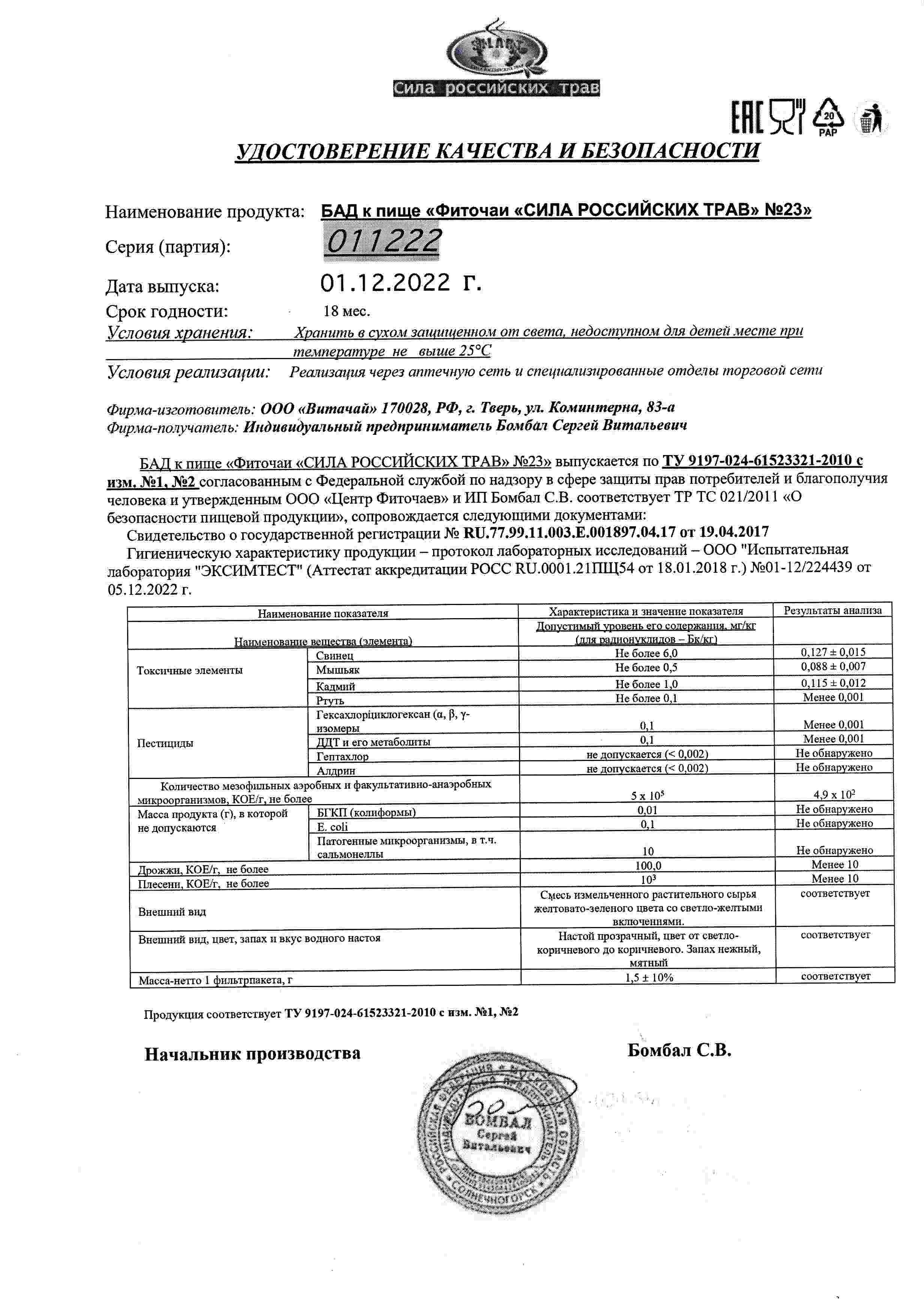Паспорт №122022